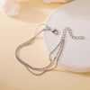 Silver Bracelets for Women Trendy, Dainty Stackable Chain Bracelets Set,