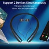 APPINESSEY Retractable Bluetooth Headphones Neckband, Headset Wireless Earbuds with Mic,