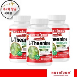 (3 bottles) Nutridom L-Theanine Relax L-Teanine 250mg 60 tablets / (3병)뉴트리돔 엘테아닌 릴렉스 L-태아닌 250mg 60정