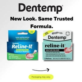Dentemp Denture Reline Kit - Advanced Formula Reline It Denture Reliner - Denture Kit to Refit and Tighten Dentures for Both Upper & Lower Denture