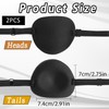2 Pcs Adjustable Pirate Eye Patch, Soft Reusable Eyepatch for
