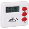 ForPro Professional Collection Digital Timer, White, Magnetic Back & Stand,