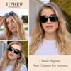 SIPHEW Polarized Sunglasses Womens, Classic Square Sun Glasses for women