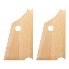 HARFINGTON 2pcs Pottery Ribs Trimming Tools Pottery Profile Rib Wooden Foot Shaper Details Foot Shaper Texture Rib Beech Wood for Carving Ceramics Clay