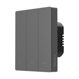SONOFF M5 Matte Smart Light Switch with 2.4 GHz WiFi, Triple Rocker Switch with Timer & Voice Control, Compatible with Matter, Alexa & Google Home, Neutral Conductor Required (Type 80)