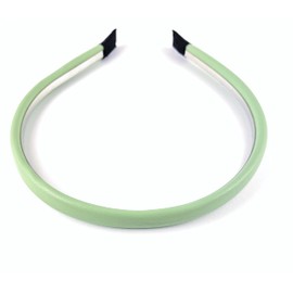 Green headband faux leather hair band headband skinny thin narrow 3/8 wide