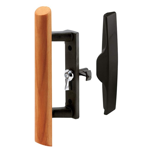 Prime-Line MP1095 Sliding Door Handle, 3-1/2 In., Diecast and Wood,