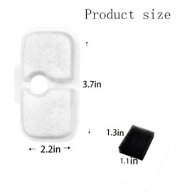 22 Pack Cat Fountain Filter Replacement with 22 Sponges Compatible with PETLIBRO® Dockstream Tomxcute Cat Water Fountain PLWF005 / PLWF105 / PLWF115 / PLWF305