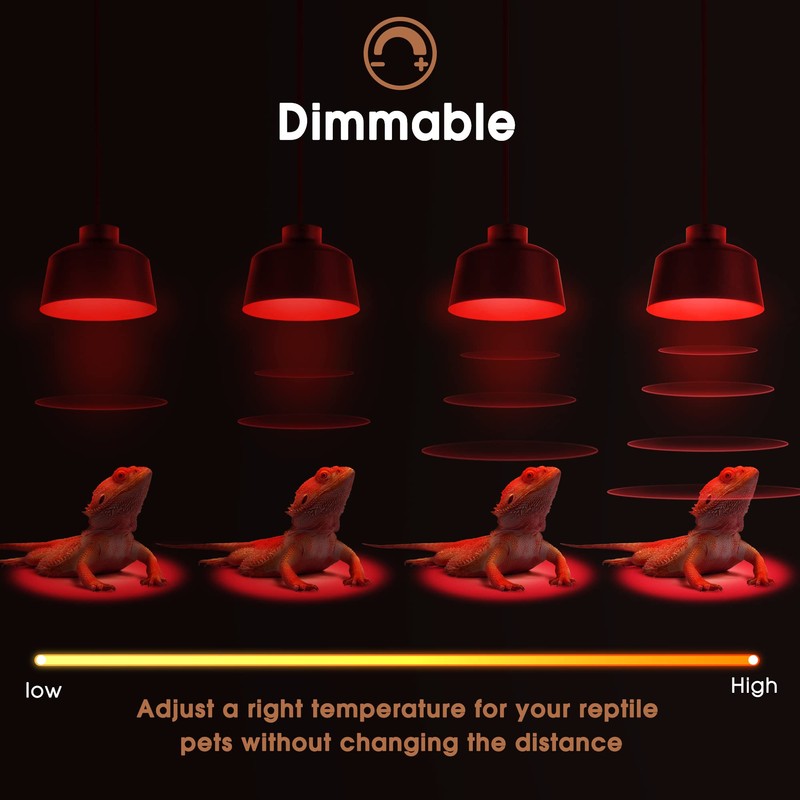 Briignite G9 Infrared Heat Lamp Bulbs for Reptile, Mini Reptile