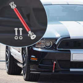 Unifizz 2pcs Bumper Lip Protector Splitter Strut Tie Rods 100mm Universal Car Adjustable Splitter Support Rods Red