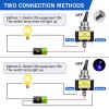 Unbranded 2x Blue LED Light 3Pin Rocker Toggle ON/Off Switch