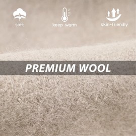 GADIEMKENSD Winter Bucket Hat - Premium Wool, Packable, Plain Colors, Warm Soft Felt Wool Bucket Hats for Women Men Unisex Casual Outdoor Hiking Fisherman Cap Khaki Gray L