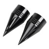 Unbranded Spike Black Front Axle Cap Nut Covers For Harley