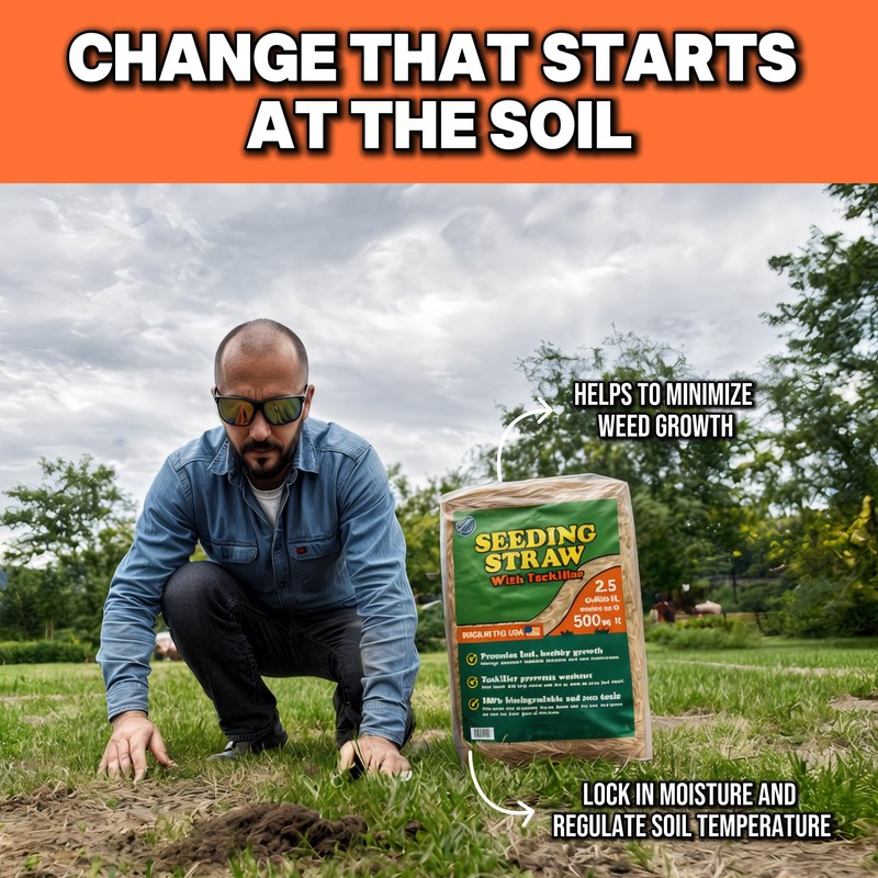 Seeding Straw with Tackifier, 2.5 cu ft (Covers up to