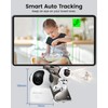 AKINGUAR 2K/3MP WiFi Indoor Surveillance Camera, 5GHz/2.4GHz 355° IP Camera