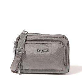 Baggallini Trifecta RFID Wallet Crossbody - 8"x6" Crossbody Bag for Women Convertible Fanny Pack Belt Bag