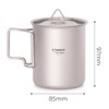TOMSHOO Ultralight Titanium Cup Outdoor Portable Camping Picnic Water Cup