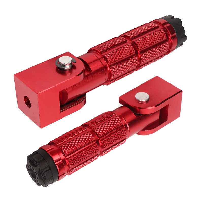 2Pcs Motorcycle Foldable Foot Pegs M8 Antislip Aluminium Alloy Universal