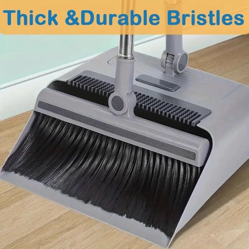 Broom and Dustpan Set Lightweight Upright Lobby Broom and Dust