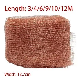 3-12Meter 4Wires Copper Mesh Woven Filter Column Packing Sanitary Food Grade For Distillation Apparatus Moonshine Home Brew Beer (10 Meter)