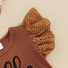 Twopumpkin Newborn Baby Girl Coming Home Outfit Rib Knit Bodysuit