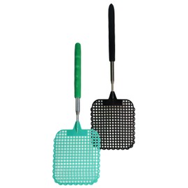 Black Duck Brand Set of 2 Home Telescope Fly Swatters! Assorted Colors - Hand Grip - Hand Swatters Perfect for Any Home or Office! (2)