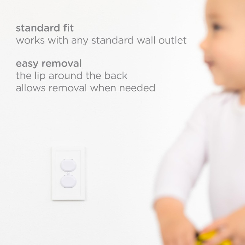 Ubbi Outlet Covers for Child Safety, Plug Protectors, Baby Proofing,