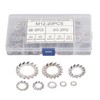 300Pcs External Tooth Star Lock Washer Stainless Steel Starlock Washer