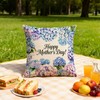 AliCarr Happy Mothers Day Decorative Throw Pillow Covers - Hydrangea