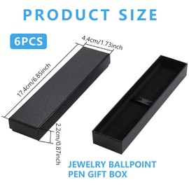 Jidyllic Black Empty Pen Gift Box,6 Pcs Pens Packing Box Single Pen Gift Box Ballpoint Pen Gift Box with Cushion Cardboard Jewelry Boxes for Business Birthday Souvenir Supplies