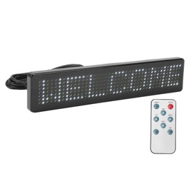 LED Matrix Panel Remote Control Programmable Scrolling LED Sign for Store Car Bar Hotel Z741W White