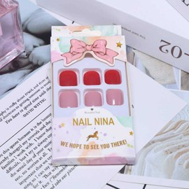 Allereya Coffin Press on Toes Nails Fake Toenails Clip On Toes Nails Full Cover Acrylic Nails Tips False Toenails for Women and Girls Pack of 24 (Pink)