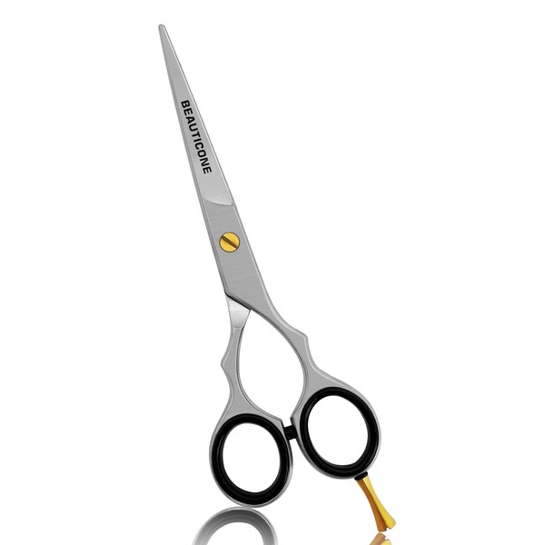 BEAUTICONE Hair Cutting Scissors | Stainless Steel Barber Scissors | Hairdressing Scissors for Salon | Smooth & Sharp Edge Blades - Hair Scissors for Men & Women (Silver)