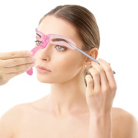Ecobloom Spa - 8 Shapes Reusable Eyebrow Stencil with Handle and Strap, Washable, Eyebrow Stencils, Eyebrow Template, Eyebrow Shaping Kit