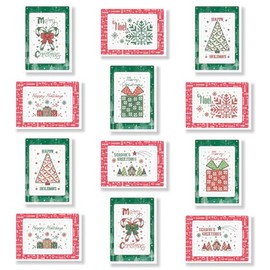 Herrschners Holiday Wishes Greeting Cards Counted Cross-Stitch Kit