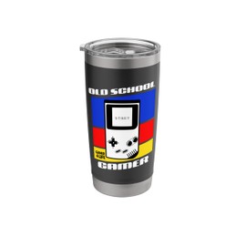 Retro Gaming Gift for Old School Gamer Geek Vintage 80s 90s Stainless Steel Insulated Tumbler