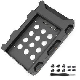 DecorStat 2.5'' SSD SATA to 3.5'' Hard Drive Adapter SSD Mounting Bracket Kit 1 Pack Internal SSD Desktop Adapter Hard Disk Drive Mounting Bracket Tray Case HDD Cage SSD Caddy Holder Converter for PC