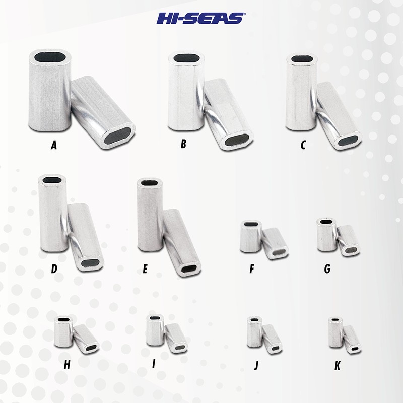 HI-SEAS Grand Slam Aluminum Sleeves, 0.7 mm Inside Diameter, use