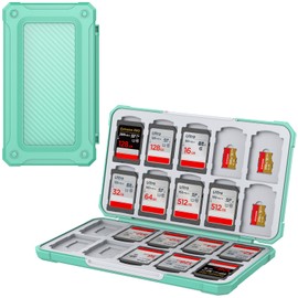 THELIFELICIOUS SD Card Holder Memory Card Case for SD/TF Cards, Memory Storage Organizer for 20 SDXC SDHC and 20 TF Cards