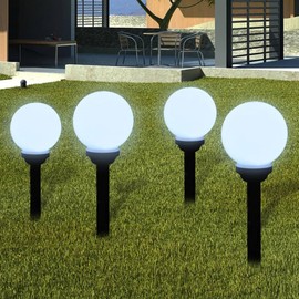 Outdoor Path Garden Solar Lamp Solar Ball Light LED 5.9" 4pcs with Ground Spike