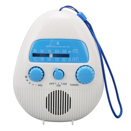 Portable Shortwave Radio, AM FM Shower Radio, Bathroom Radio, Waterproof Portable Rechargeable Radio Built in Speaker, Battery Operated Shower Radio