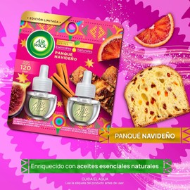 Air Wick Aromatizante Ambiente Panqué Navideño 2 Repuestos 20 ml c/u