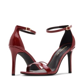 Madden Girl Women's Brazen Heeled Sandal, Dark Cherry Patent, 8