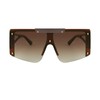 FEISEDY Women Sunglasses, Oversized Square Flat Top Shield Shades for