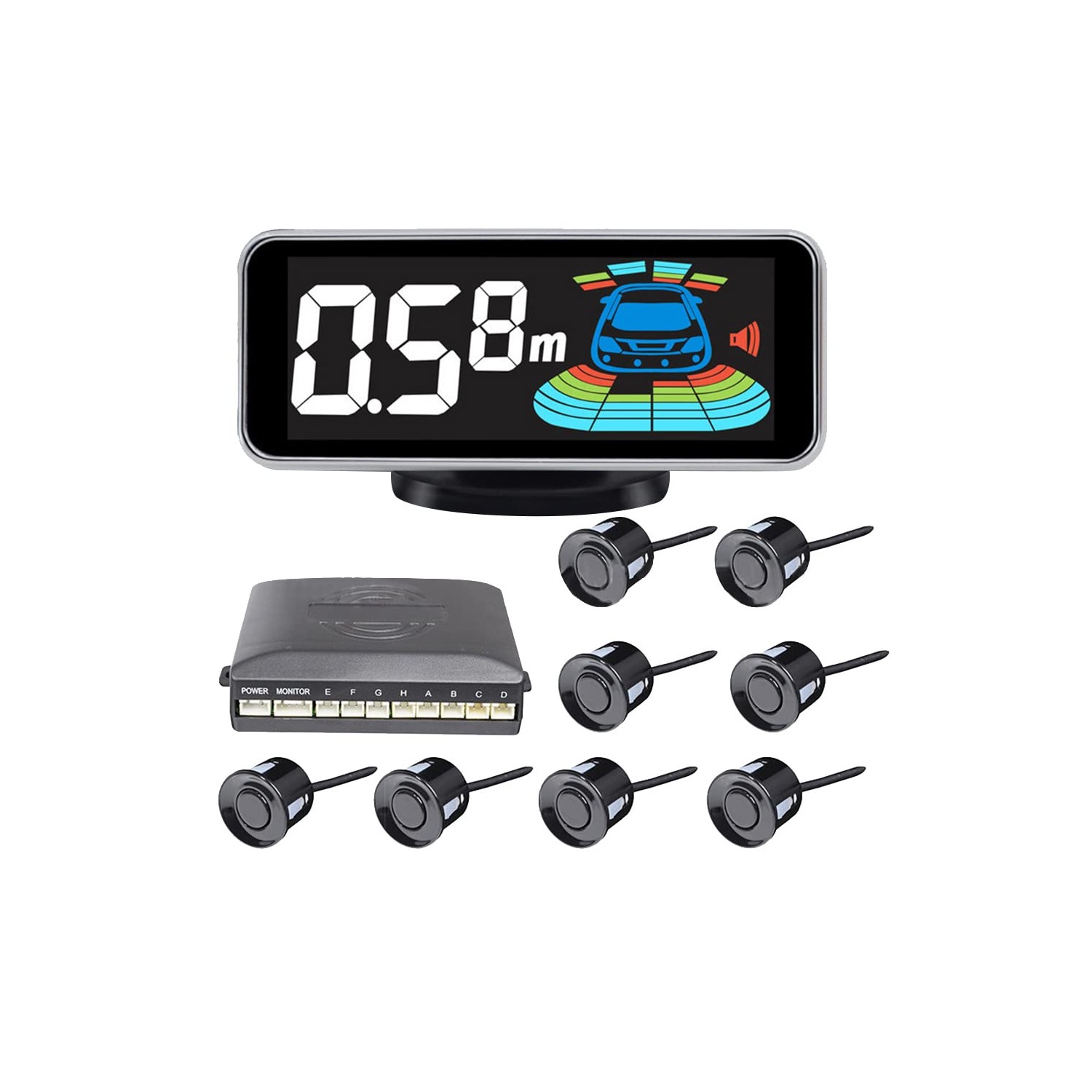KACEPAR Car Reverse Backup Radar System Parking Sensor Kit, Alarm ...