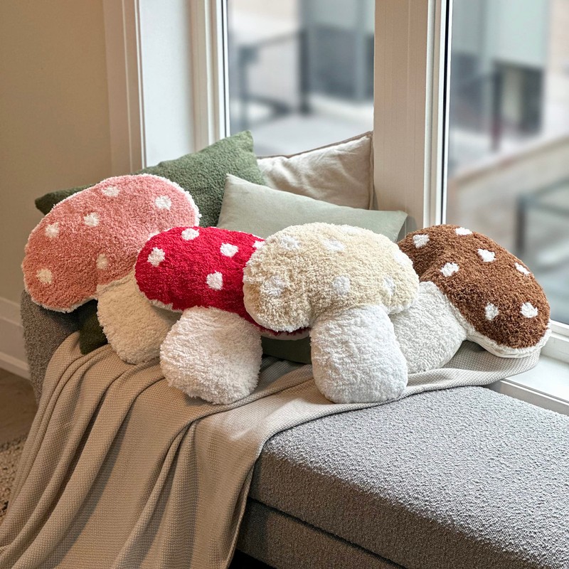 Dreamstall - Cojín decorativo con forma de seta de 15