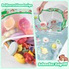 UNEEDE Bath Toy Storage with 3 Compartments, Bath Toy Storage,