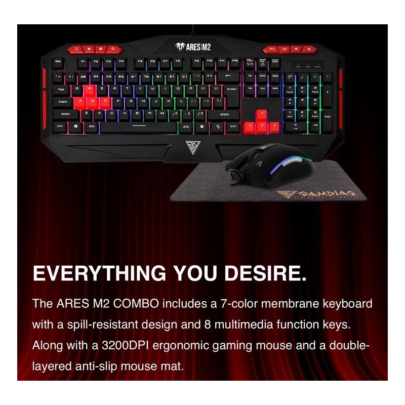 Gamdias Ares M2 And Zeus E2 Multi Color 3-In-1 Gaming