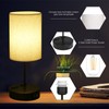 Shineslay Table Lamp Bedside Desk Lamp for Bedroom Living Room