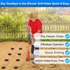 Upgraded Auger Drill Bit for Planting 4'' X 32'' Garden